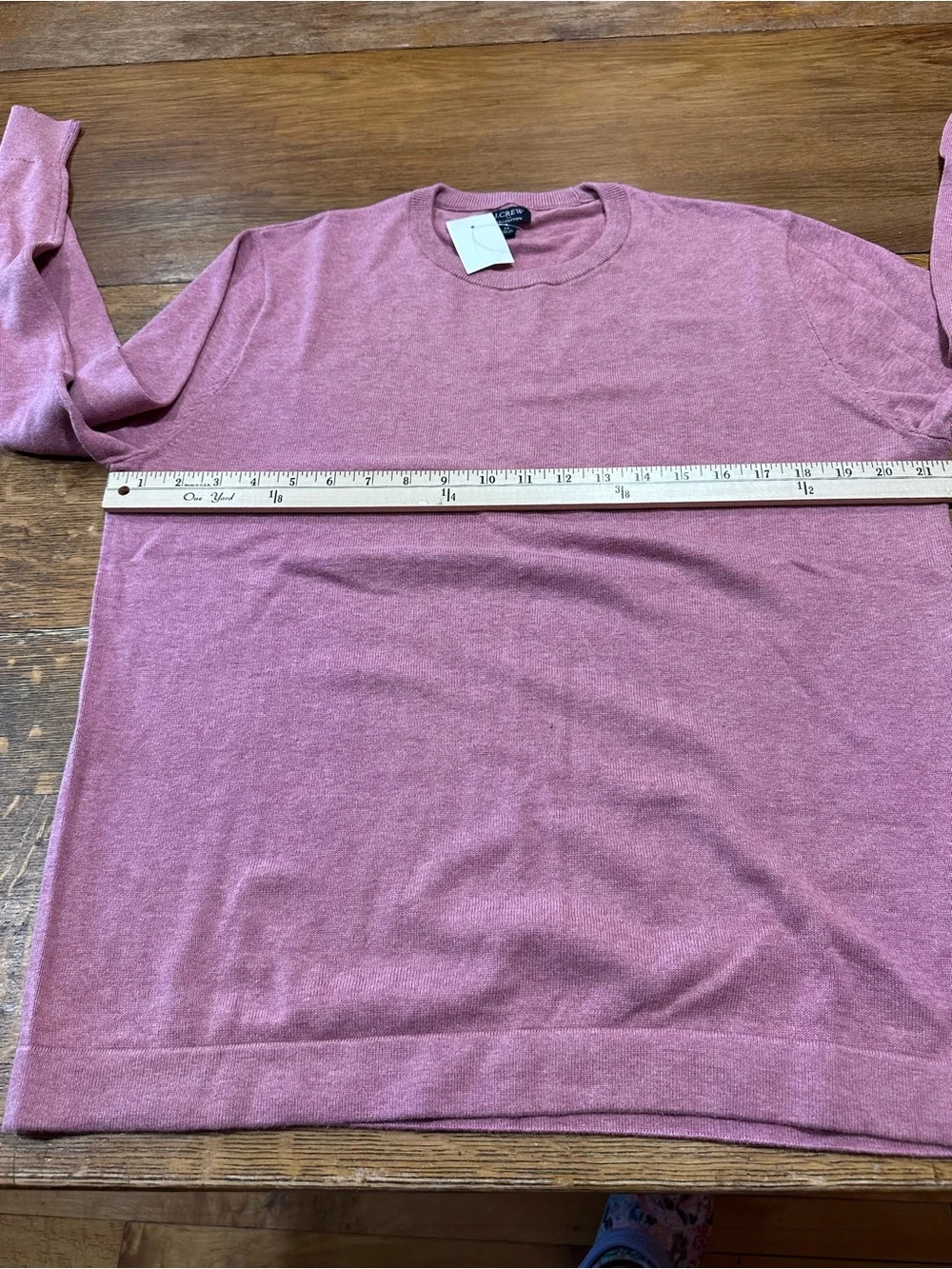 J. Crew Men's NWT 100% cotton Crewneck Sweater pink sz medium